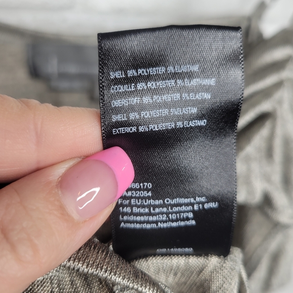 Anthropologie Gray Sliver Off the Shoulder Tank Crop Top - Picture 4 of 6